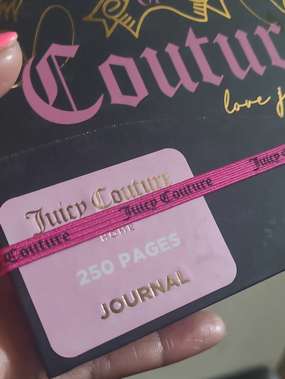 Juicy Couture Black & Pink 'Queen of Couture' Spiral Notebook